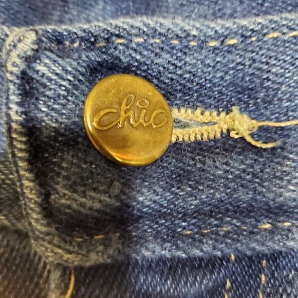 Chic 80s Jeans Women Blue Straight Denim Size 16 Short Length Measures 30x27 - Picture 4 of 10